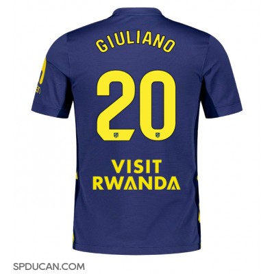 Muški Nogometni Dres Atletico Madrid Giuliano Simeone #20 Gostujuci 2025-26 Kratak Rukav Muški Nogometni Dres Atletico Madrid Giuliano Simeone #20 Gostujuci 2025-26 Kratak Rukav